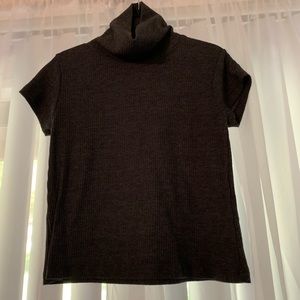Turtle neck short sleeve top